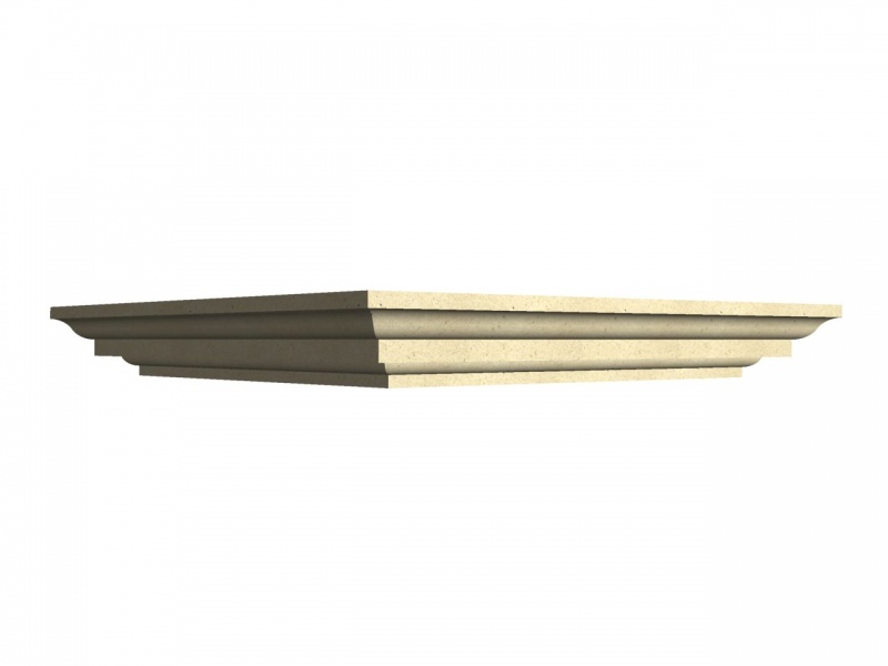 KS640NS, крышка на столб с "классическим" профилем на 2,5 кирпича усеченная