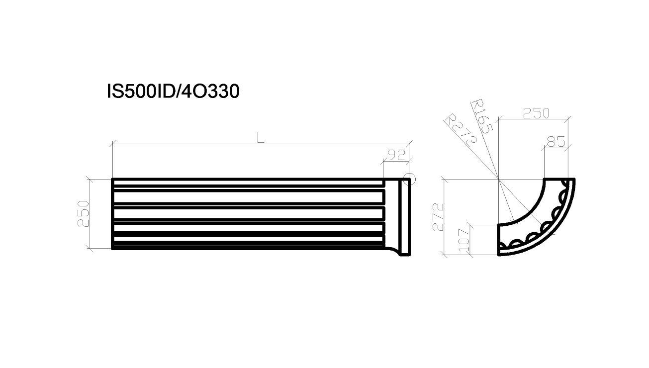 IS500ID_4O330, облицовка колонны с каннелюрами D500мм, d330мм