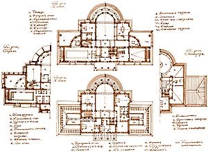 Планы этажей главного дома