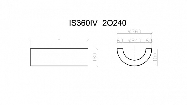 IS360IV_2O240, облицовка колонны без каннелюр D360мм, d240мм, вставка