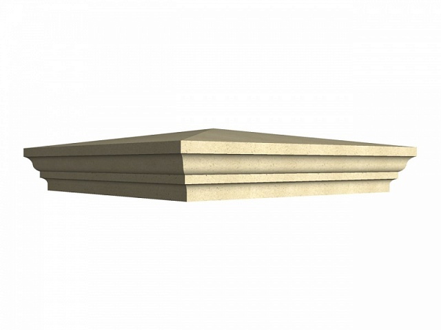 KS672B, крышка на столб с "классическим" профилем на 3 кирпича