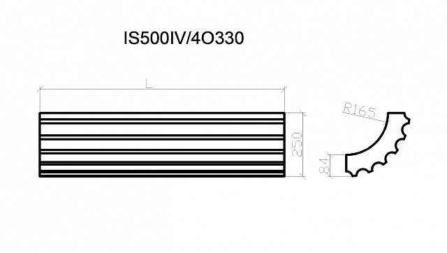 IS500IV_4O330, облицовка колонны с каннелюрами D500мм, d330мм, вставка