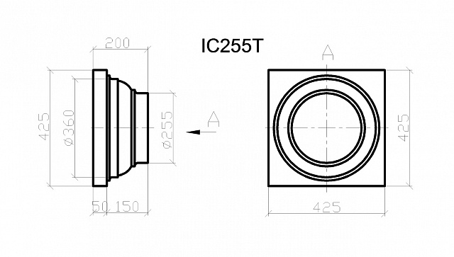 IC255T, капитель тосканской колонны D255мм